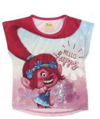Dreamworks Trolls Short Sleeve Hello Happy Hug Time T-shirt 2-3 Years RRP £7 CLEARANCE £5.99